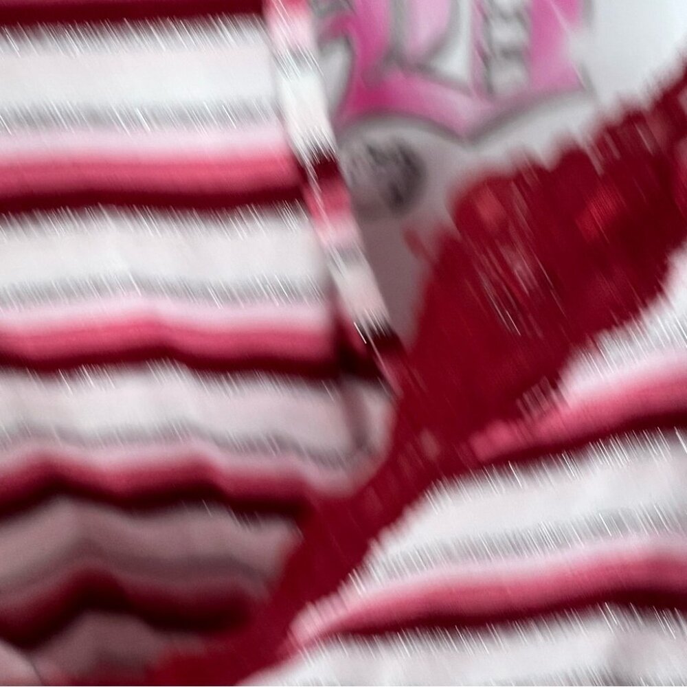 725 originals sparkly tank top stripe Red and White Striped Top with Lace Detail - Picture 5 of 8
